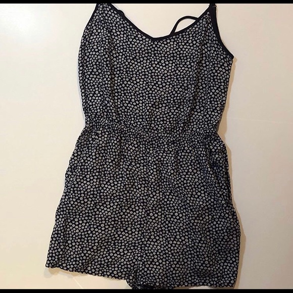 Blue Floral Romper - Picture 2 of 2